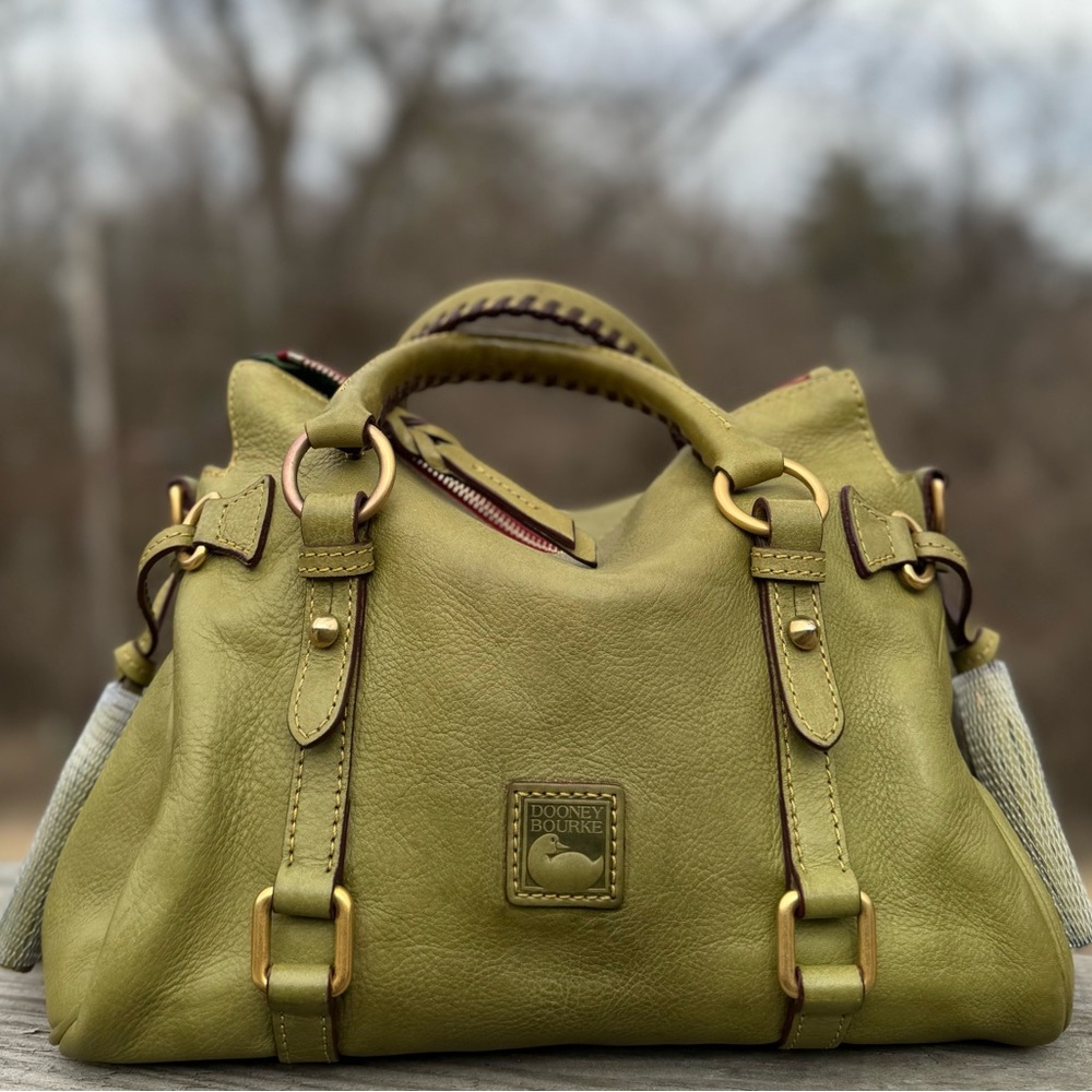 Dooney & Bourke Moss Green Leather Satchel